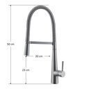 Ver imagem 4 de Torneira Cozinha Gourmet Monocomando Aço Escovado:Aço Escovado