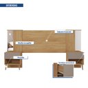 Ver mais imagens de Cabeceira Casal Extensível 2 Mesas com Gaveta Reflex