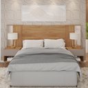 Ver imagem 2 de Cabeceira Casal Extensível 2 Mesas com Gaveta Reflex