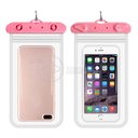 Ver imagem 2 de Capa Bolsa a Prova Dágua Impermeável Universal para Celular - Rosa