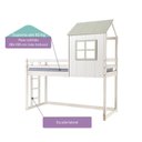 Ver imagem 4 de Cama Alta Infantil Cabana Family Casatema MadeiraOriginals Branco/Verde