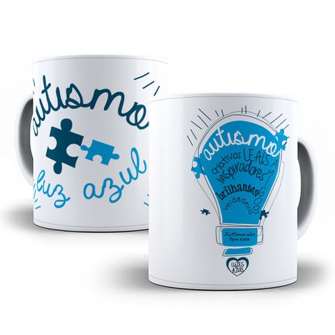 Kit presente Exclusivo para Autistas Luz Azul com almochaveiro especial Coleção Tea e Amor