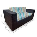 Ver imagem 2 de Conjunto Bora Bora Escuro - 1 Sofá 2 Lugares + 2 Poltronas + 1 Mesa de Centro - Boipeba