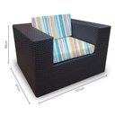 Ver imagem 3 de Conjunto Bora Bora Escuro - 1 Sofá 2 Lugares + 2 Poltronas + 1 Mesa de Centro - Boipeba