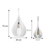 Lustre Pendente para Sala Pé Direito Duplo Sp-drop Branco - 6