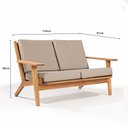 Ver imagem 3 de Sofá 2 Lugares Lótus Stain Jatobá Acquablock Fendi