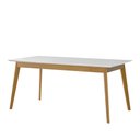Ver imagem 2 de Mesa de Jantar Olive 6 Lugares 180cm Babus - Imbuia / Off White