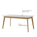 Ver imagem 4 de Mesa de Jantar Olive 6 Lugares 180cm Babus - Imbuia / Off White
