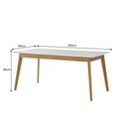 Ver imagem 3 de Mesa de Jantar Olive 6 Lugares 180cm Babus - Imbuia / Off White