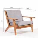 Ver imagem 2 de Poltrona Lótus Stain Jatobá Acquablock Grafite