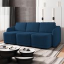 Ver imagem 2 de Sofá Cama para Sala de Estar 4 Lugares 336cm Montserrat K01 Veludo Azul Marinho - Lyam Decor