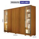 Ver imagem 7 de Guarda Roupa Casal Prime 6 Portas Com LED Cinamomo com Cômoda São Paulo 6 Gavetas 2 Portas Cinamomo