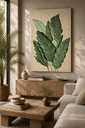 Ver imagem 3 de Quadro Decorativo para Sala Minimalista 60x90 Folhas Grande
