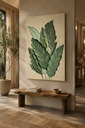 Ver imagem 1 de Quadro Decorativo para Sala Minimalista 60x90 Folhas Grande