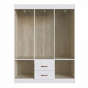 Ver imagem 4 de Guarda Roupa Solteiro 6 Portas 2 Gavetas Branco Montevideu