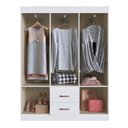 Ver imagem 7 de Guarda Roupa Solteiro 6 Portas 2 Gavetas Branco Montevideu