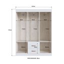Ver imagem 5 de Guarda Roupa Solteiro 6 Portas 2 Gavetas Branco Montevideu