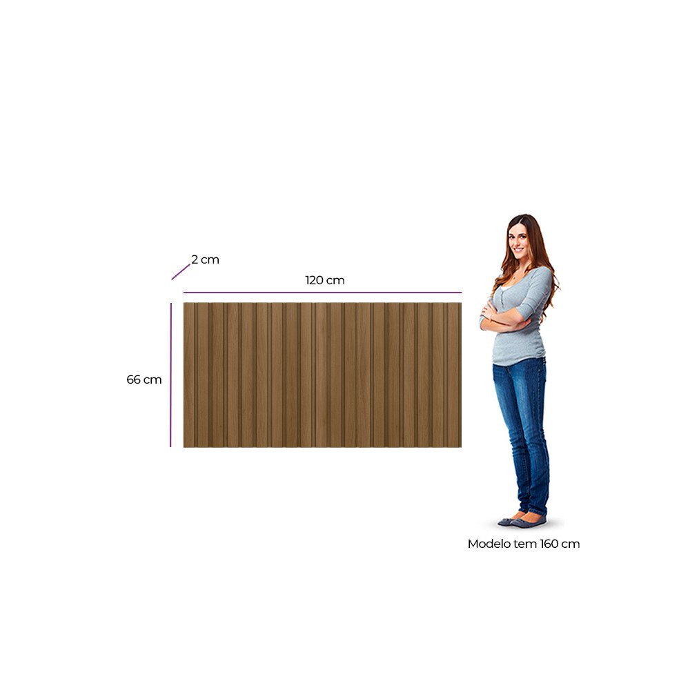 Cabeceira Ripado Modular 3 Caixas Ubatuba Cama Solteirão e Viúva Linea Brasil - 2