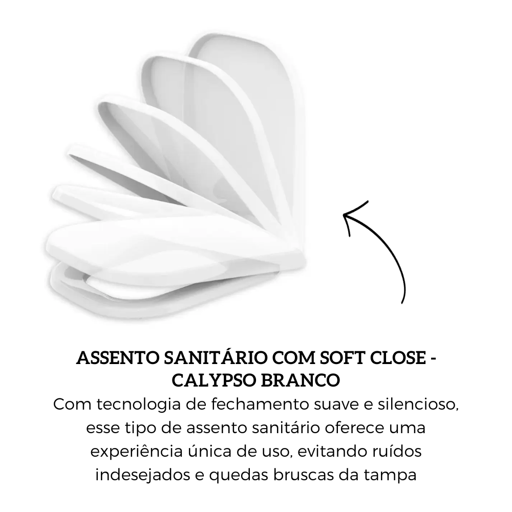 Assento Sanitário Incepa Calypso Soft Close Branco Censi - 6