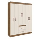 Ver imagem 3 de Guarda Roupa Solteiro 6 Portas 2 Gavetas Montevideu