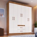 Ver imagem 1 de Guarda Roupa Solteiro 6 Portas 2 Gavetas Montevideu