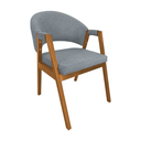 Ver imagem 2 de Kit 4 Cadeiras de Jantar Helen Estofadas Base em Madeira Maciça Cerejeira para Sala de Jantar