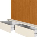 Ver imagem 5 de Painel para Tv até 42 Polegadas Wave C/ Closet Premium Quarto Sala Nicho Rack Cor Cinamomo/off White