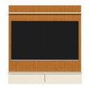 Ver imagem 4 de Painel para Tv até 42 Polegadas Wave C/ Closet Premium Quarto Sala Nicho Rack Cor Cinamomo/off White