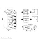 Ver imagem 4 de Carrinho de Maquiagem 4 Gavetas Tecno Mobili - Branco