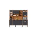 Ver imagem 3 de Cozinha Compacta 8 Portas 3 Gavetas 220cm Espaço para Forno e 5 Nichos Nápoles Itatiaia