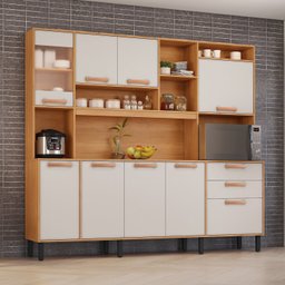 Cozinha Compacta 8 Portas 3 Gavetas 7 Nichos Nápoles Itatiaia - 2