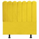 Ver imagem 1 de Cabeceira Nuvem Cama Box Solteiro 90cm Alanis Suede Amarelo