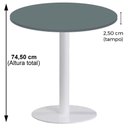 Ver imagem 5 de Mesa de Jantar Pisa Beta 2 Lugares Redonda Tampo MDP Branco e Grafito Fratini