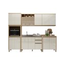 Ver imagem 2 de Cozinha Modulada Compacta 5 Peças com Vidro Reflecta Brise Luciane Móveis