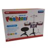 BATERIA MUSICAL INFANTIL ROCKY JUNIOR COMPLETA TAMBOR PRATO PES BAQUETAS - 2