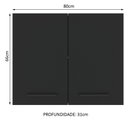 Ver imagem 5 de Armário de Cozinha Aéreo 80 cm 2 Portas Branco/Preto Agata Madesa
