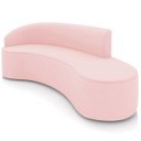 Ver imagem 2 de Sofá 4 Lugares para Sala 220cm Orgânico Wendi Suede Rosa Bebê I01 - Mpozenato