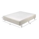 Ver imagem 3 de Base Box Somiê Casal Uni Veludine Perolado 37x138x188cm Cinza Ecoflex