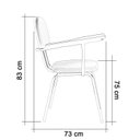 Ver imagem 4 de kit 2 Cadeira Universitária Secretária com Prancheta Ecoflex