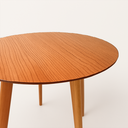 Ver imagem 5 de Mesa de Jantar 90cm Redonda Tampo Laminado em Madeira Slim Marrom