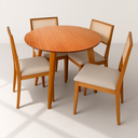 Ver imagem 6 de Mesa de Jantar 90cm Redonda Tampo Laminado em Madeira Slim Marrom