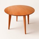Ver imagem 1 de Mesa de Jantar 90cm Redonda Tampo Laminado em Madeira Slim Marrom