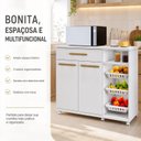 Ver mais imagens de Balcão Fruteira 2 Portas 1 Gaveta 3 Cestos com Nicho Salinas Espresso Móveis