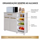Ver imagem 6 de Balcão Fruteira 2 Portas 1 Gaveta 3 Cestos com Nicho Salinas Espresso Móveis