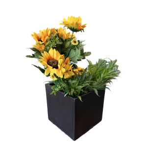 Vaso Plantar plantas Quadrado Polietileno 30x30 BGPLASTICOS V10 PRETO 002