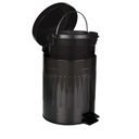 Ver imagem 3 de Lixeira Retrô Preta 5 L Mor Aço Inoxidável Casa Restaurantes