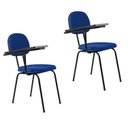 Ver imagem 1 de kit 2 Cadeira Universitária Secretária com Prancheta Ecoflex