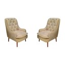 Ver imagem 1 de Kit 2 Poltronas Decorativas Lille Suede Bege Rosado - Dominic Decor
