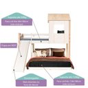 Ver imagem 4 de Beliche Casal Montessoriano Family com Escorregador Casatema MadeiraOriginals Branco/Marrom