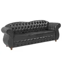 Ver imagem 2 de Sofá Chesterfield Merlo 3 Lugares 2,30 + 2 Poltronas - Courano Preto / Decoração, Recepção, Sala Tv,